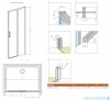 Radaway Idea DWJ Brushed Nickel drzwi wnękowe 140cm prawe szczotkowany nikiel 387018-91-01R